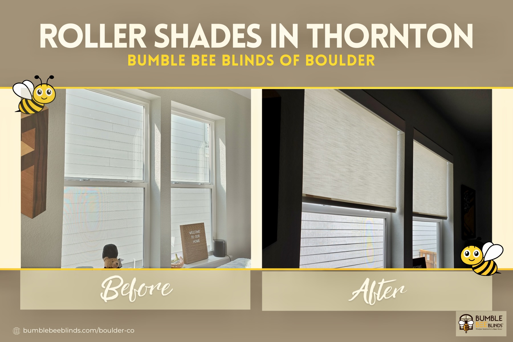 Light Filtering Roller Shades in Thornton